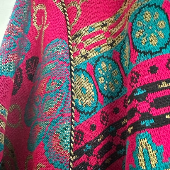 GRAFF CALIFORNIAWEAR Vintage Floral Open Front Cardigan Size 18 - Picture 4 of 7